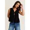 Marcie Button Down Lace Trim Top