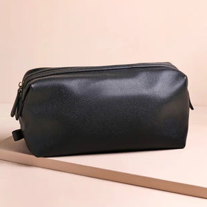 Mens Vegan Leather Wash Bag