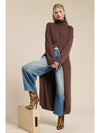 Caroline Turtleneck Sweater Dress in Chocolate Brown