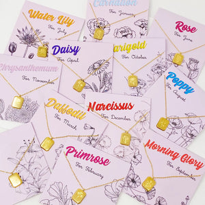 Blooming Floral Birth Month Necklaces