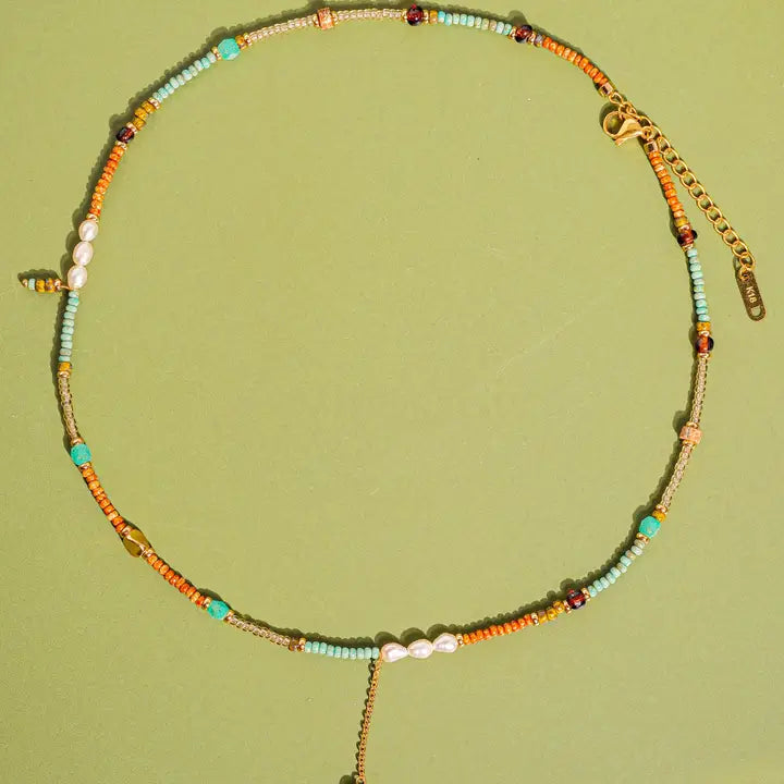 18K Handmade Bohemian Beaded Necklace