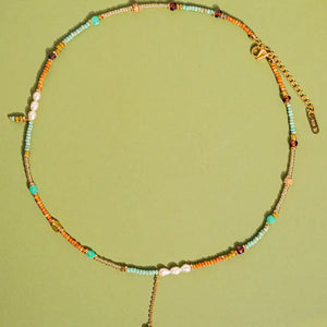 18K Handmade Bohemian Beaded Necklace