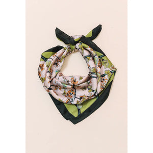 Branches and Flowers Silky Bandana Scarf