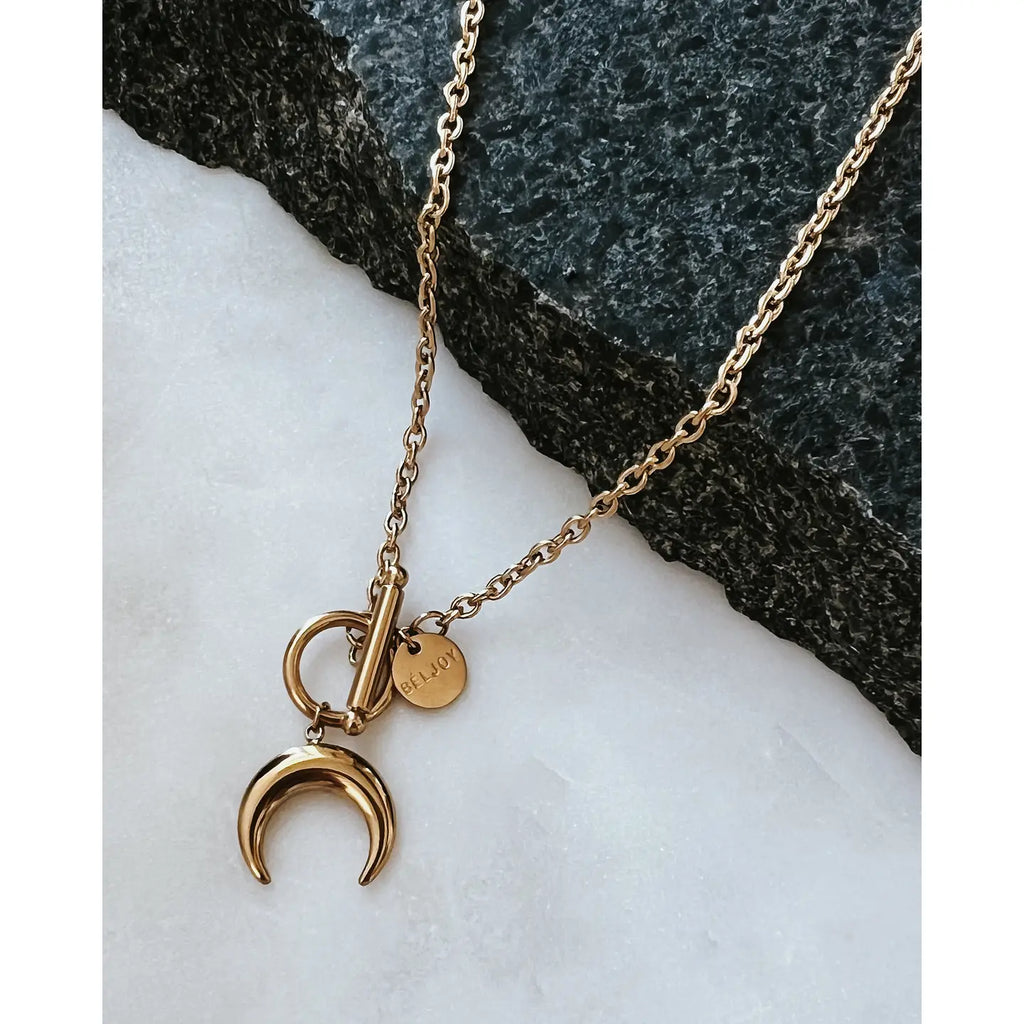 Wesson Moon Toggle Chain Necklace by Beljoy