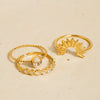 Francoise 18K Gold Non-Tarnish Sun Stone CZ Layered Ring