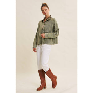 Meg Timeless With A Twist Mineral Washed Cotton Twill Jacket