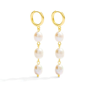 Triple Pearl Earrings