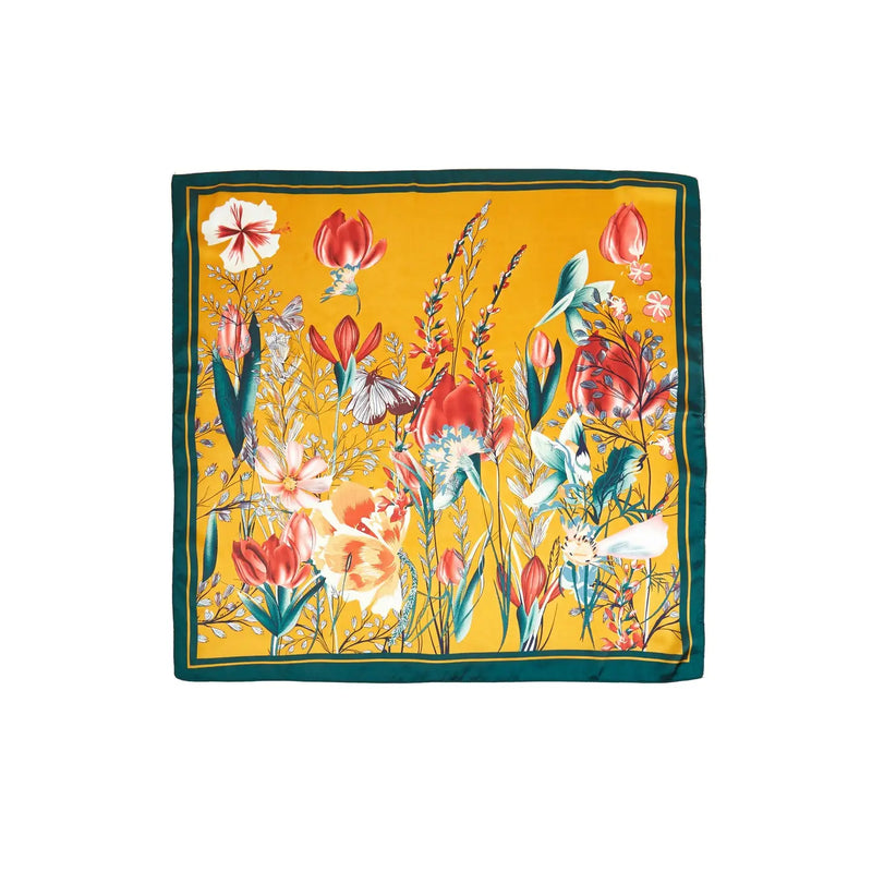 Floral Garden Print Bandana Scarf