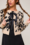 Nina Leopard Ribbon Detail Cardigan