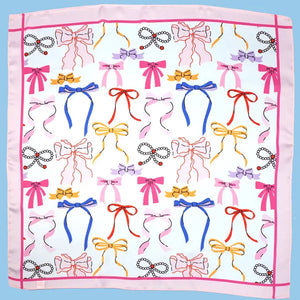 Bow Print Silky Bandana
