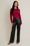 Bow Detail Berry Sweater