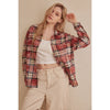 Mandy Oversized Plaid Shirt With Star Patches