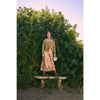 Carrie Soft Button Down Cardigan in Light Olive/Stone