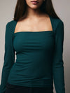 Shelly Deep Green Shrug Top