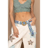 Blue Floral Belt by POL