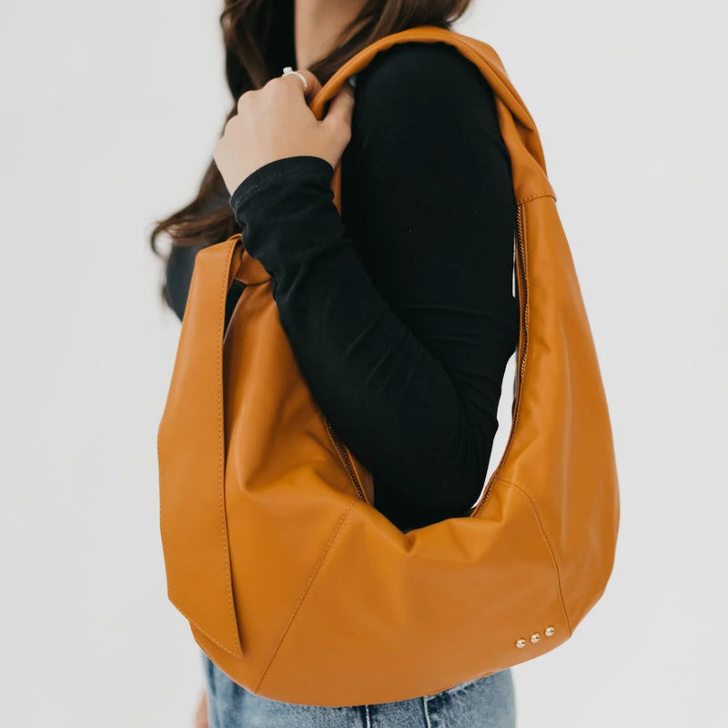 Bobbie Bow Hobo Shoulder Bag in Brown by Pretty Simple