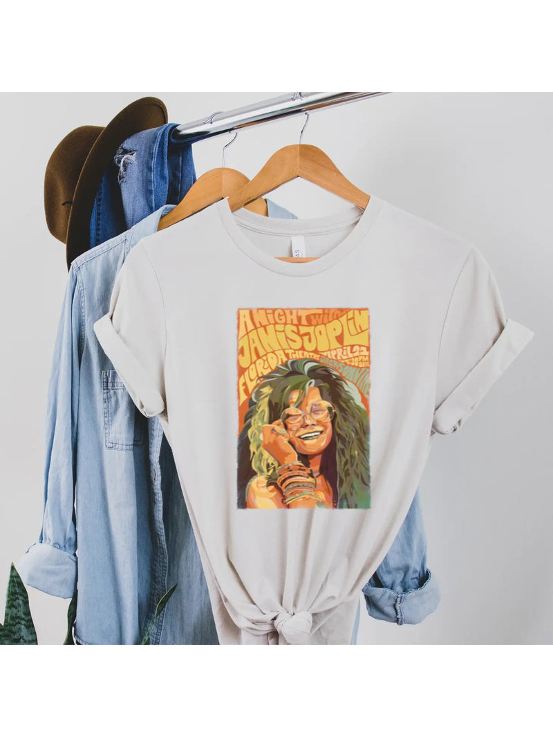 Janis Retro Graphic Tee in Sizes Small-3X