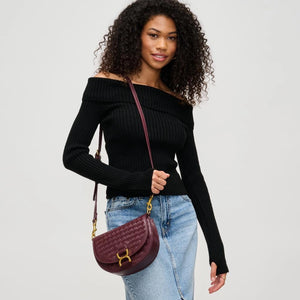 Alise Woven Crossbody in Wine by Urban Expressions