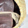 Leather Handled Market Reed Basket Tote in 3 Sizes
