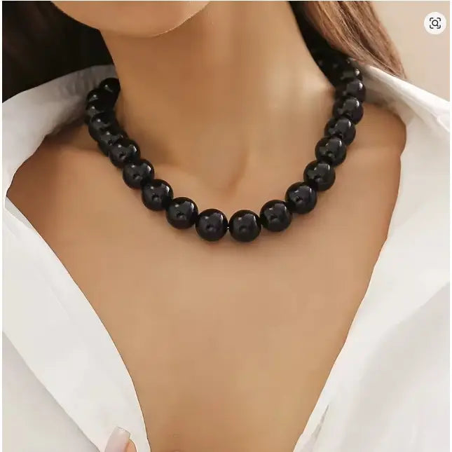 Boho Chunky Beaded Necklace in Multiple Color Choices