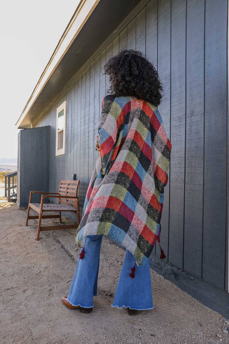 Lumberjack Kimono in Rust/Brown/Blue