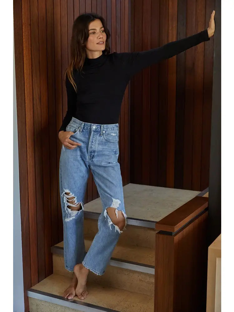 By Together Perfect Layering Turtleneck Long Sleeve in Black