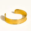 Zavra 18K Gold Non-Tarnish Hammered Cuff Bracelet