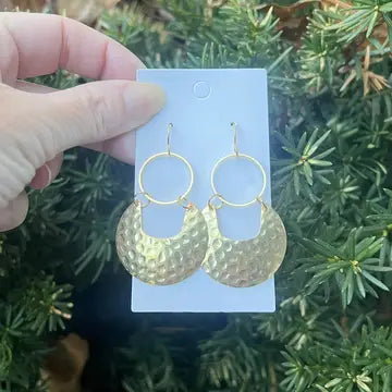 Gold Hoop Statement Earrings