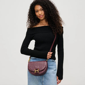 Alise Woven Crossbody in Wine by Urban Expressions