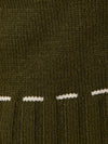 Katrina Stitch Detail Sweater Cardigan in Olive