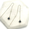 Black Diamond Gold Threader Handmade Earrings