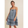 Monet Denim Washed Babydoll Dress