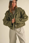 Reversible Suede With Sherpa Jacket by Miou Muse