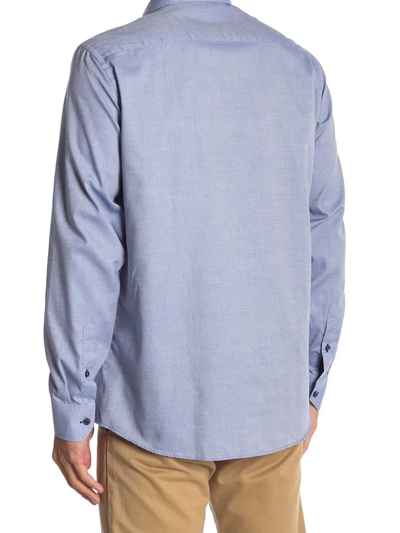 Nate Geometric Weave Men's Dress Shirt