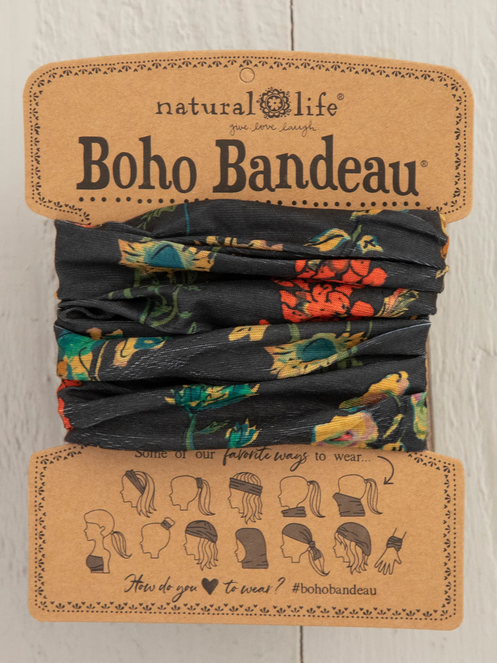 Boho Bandeau Charcoal Floral by Natural Life