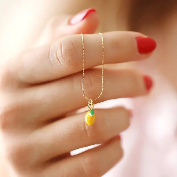 Enamel Lemon Pendant