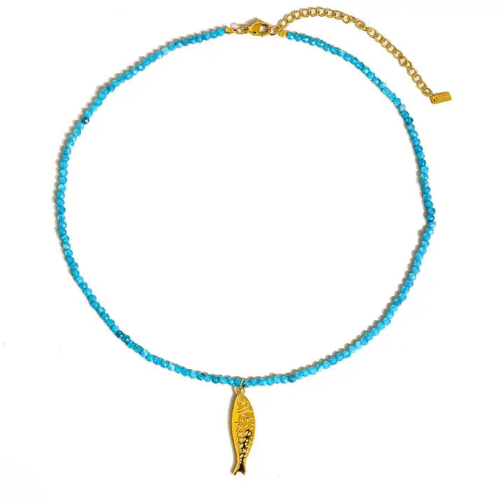 Sasha 18K Gold Fish Beaded Necklace