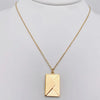 "I Love You" Stainless Steel Openable Envelope Necklace in Gold