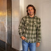 Jake Long Sleeve Flannel Plaid in Dark Olive