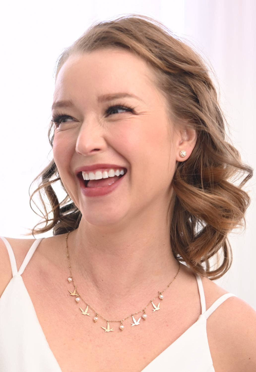 Lustre Bloom Studs in Gold by Starfish Project