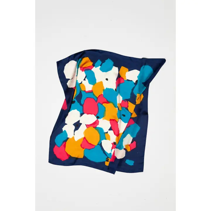 Color Block Silky Bandana Scarf