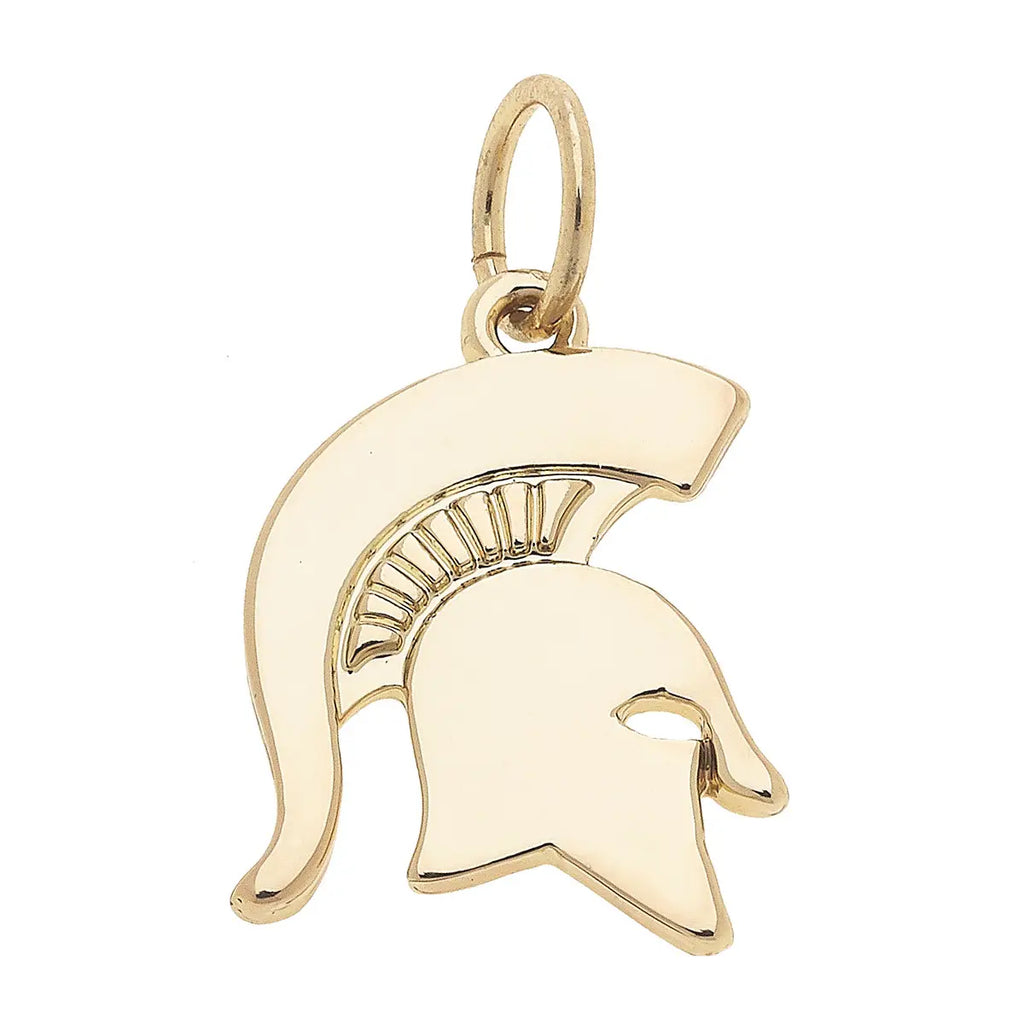 Michigan State Spartans Shiny Gold Logo Charm
