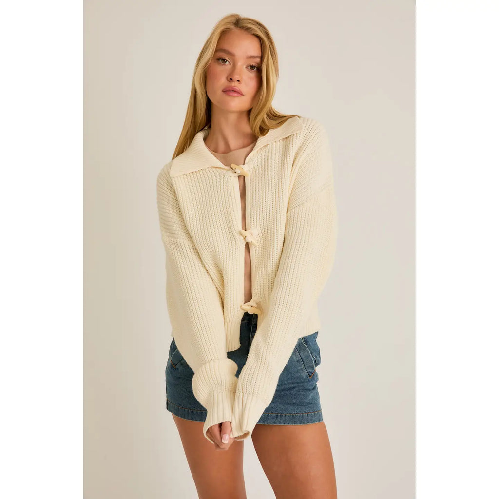 Meredith Toggle Close Cardigan by Le Lis