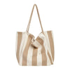 Organic Striped Tote Bag in Navy, Red or Tan