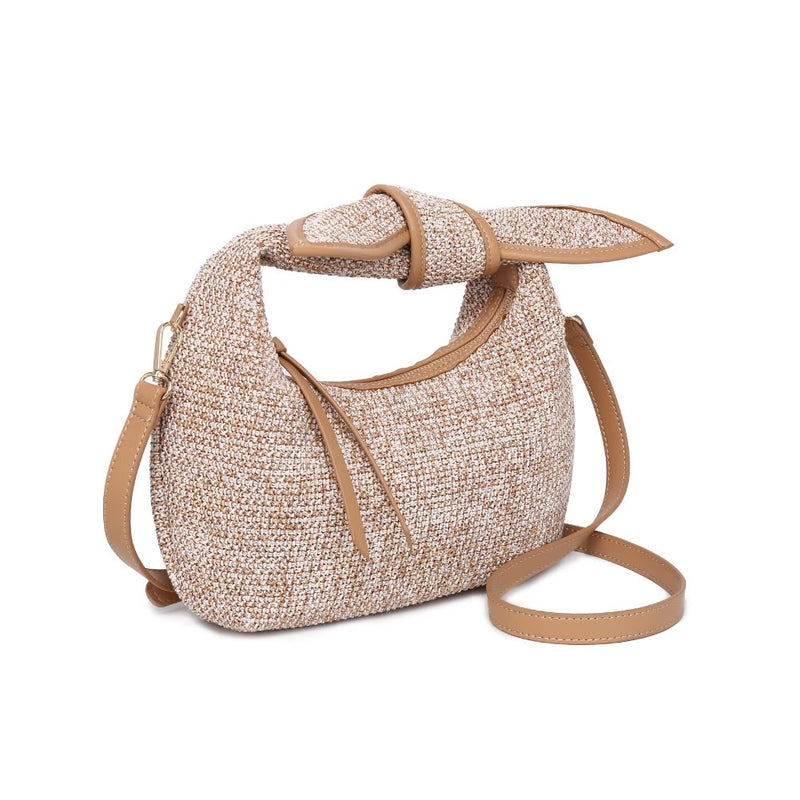 Paloma Knot Straw Crossbody in Tan by Urban Expressions
