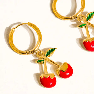 Cherry Drop Earrings