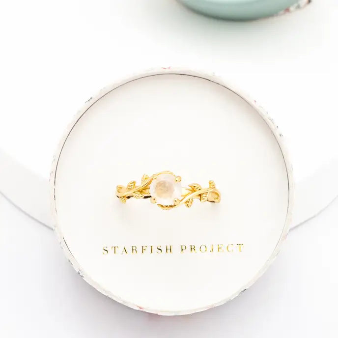 Enchanted Vine Moonstone Ring by Starfish Project