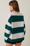 Kristen Long Sleeve Crew Neck Stripe Sweater