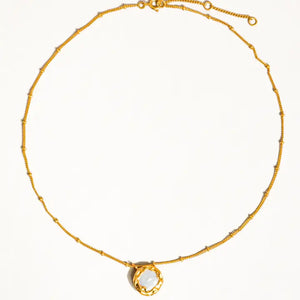 Lydia 18K Vintage Gold Natural Pearl Round Necklace