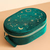 Starry Night Printed Velvet Oval Jewelry Case